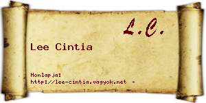Lee Cintia névjegykártya